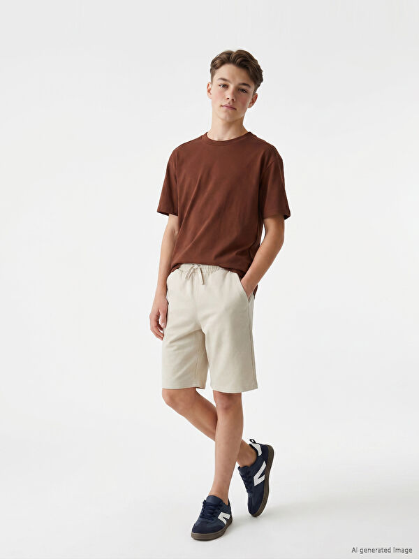 LCW Kids Beli Lastikli Basic Erkek Çocuk Şort