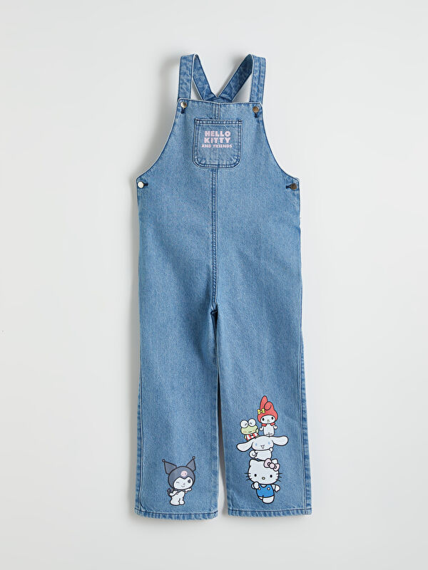 LCW Kids Robe Salopette en Jean Imprimé Hello Kitty pour Fille
