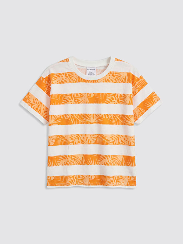 LCW baby Crew Neck Striped Boys' T-Shirt