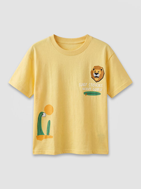 LCW Kids Crew Neck Printed Boys' T-Shirt