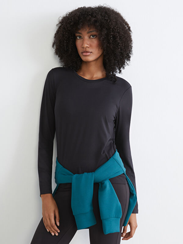 KOOR SPORT әйелдерге арналған дөңгелек жағалы спорттық футболка