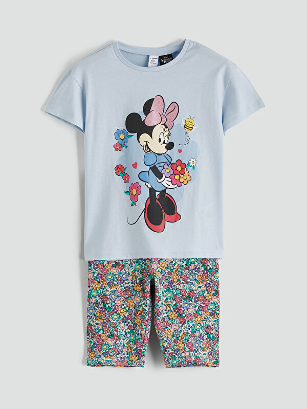LCW Kids Girls' Minnie Mouse Printed T-shirt and Leggings Set