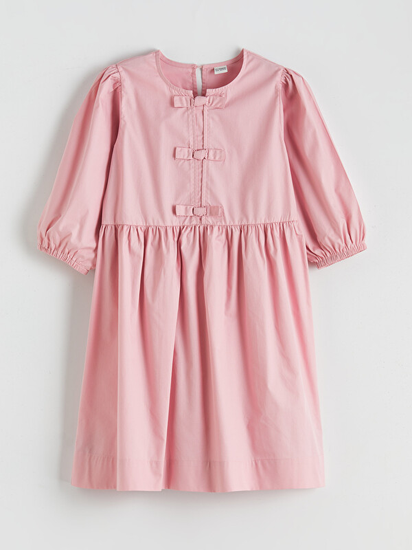 LCW Kids Girls' Dress with Bow Detail