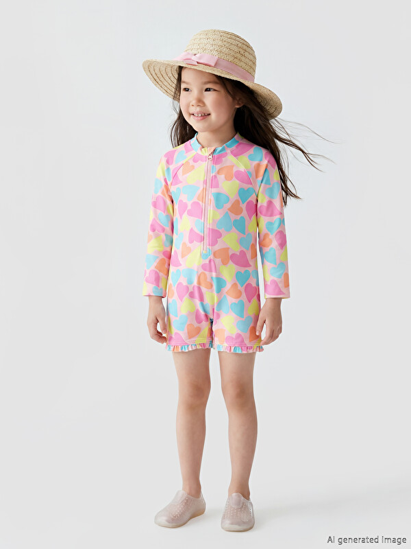 LCW Kids UV Protected Girls' Swimsuit