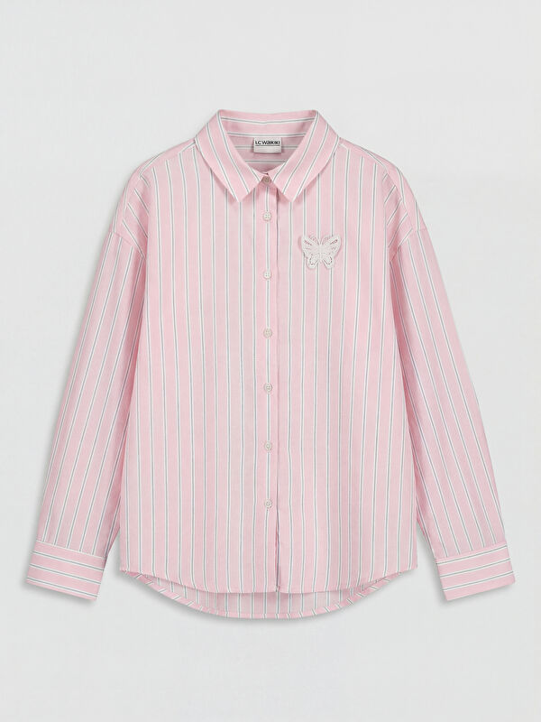 LCW Kids Striped Poplin Girls' Shirt