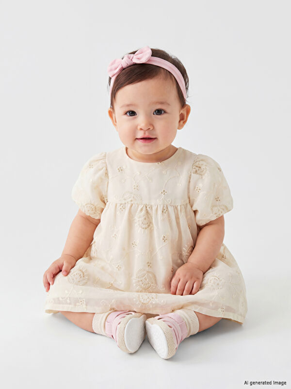 LCW baby Nakışlı Kız Bebek Elbise