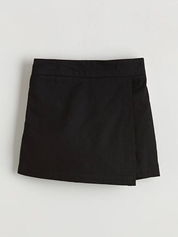 LCW Kids Girls' Gabardine Skort with Elastic Waistband