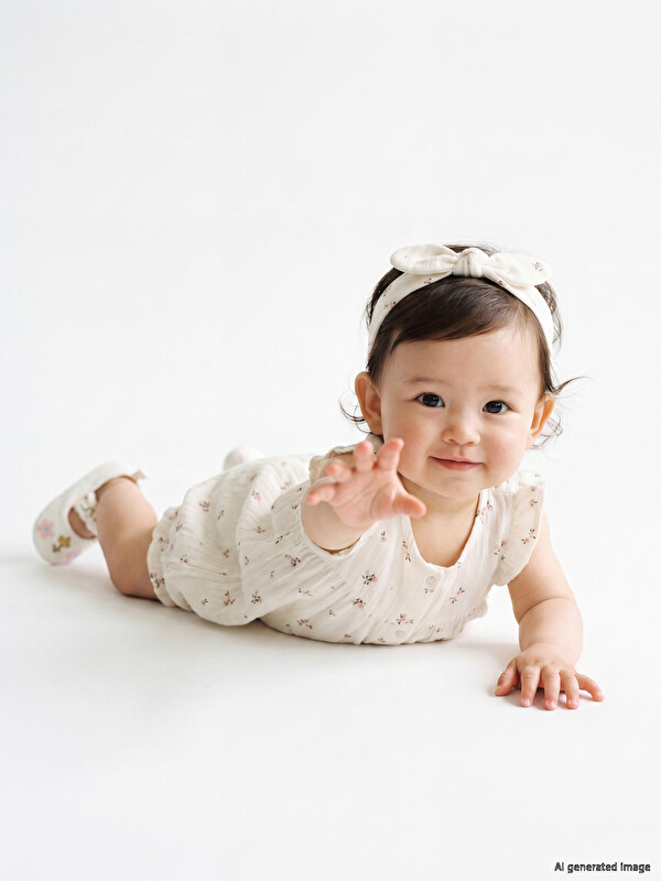 LCW baby Combinaison et serre-tête floraux pour bébé fille