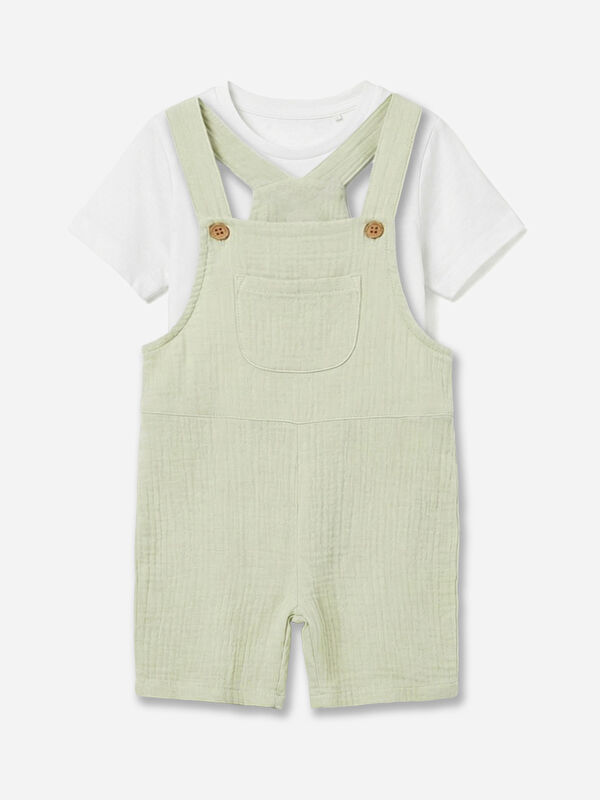LCW baby Baby Boy GREEN Dungarees