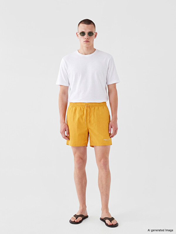 LCW SWIMWEAR Kısa Boy Baskılı Erkek Deniz Şortu