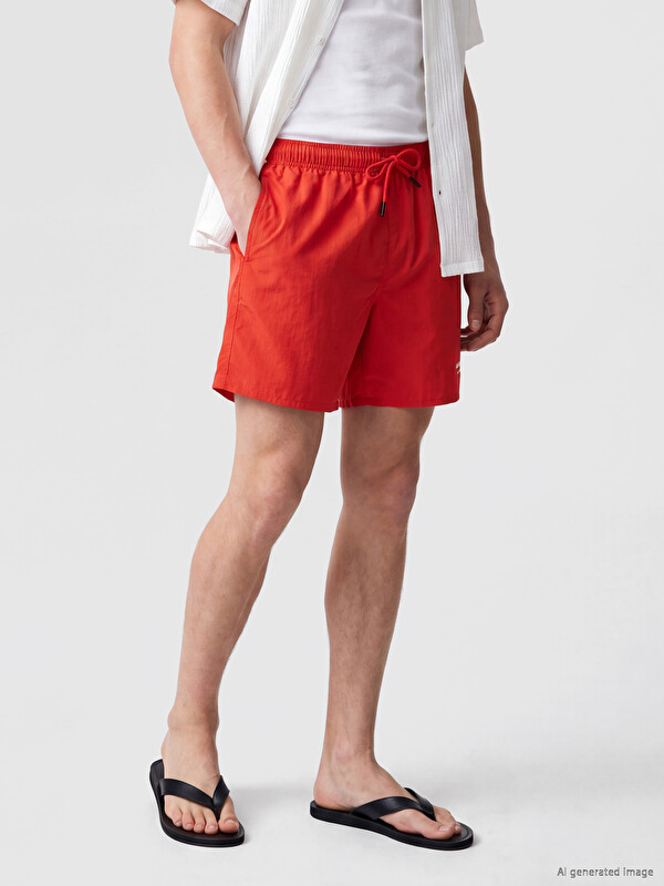 LCW SWIMWEAR Kısa Boy Baskılı Erkek Deniz Şortu