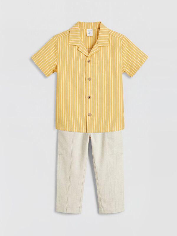 LCW Kids Linen Blend Boys' Shirt and Pants