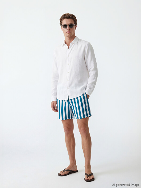 LCW SWIMWEAR Șorturi scurte de înot vărgate pentru bărbați