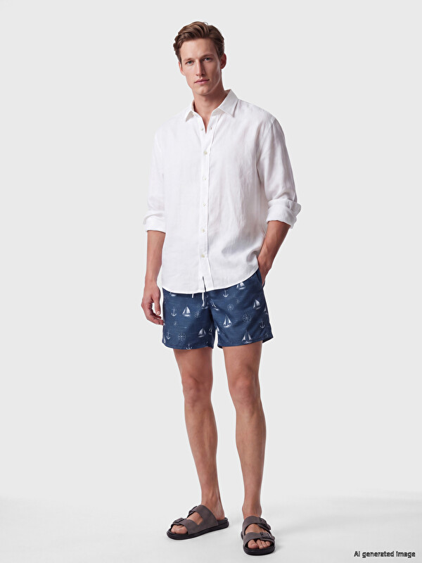LCW SWIMWEAR Short Patterned Men's Swimming Shorts