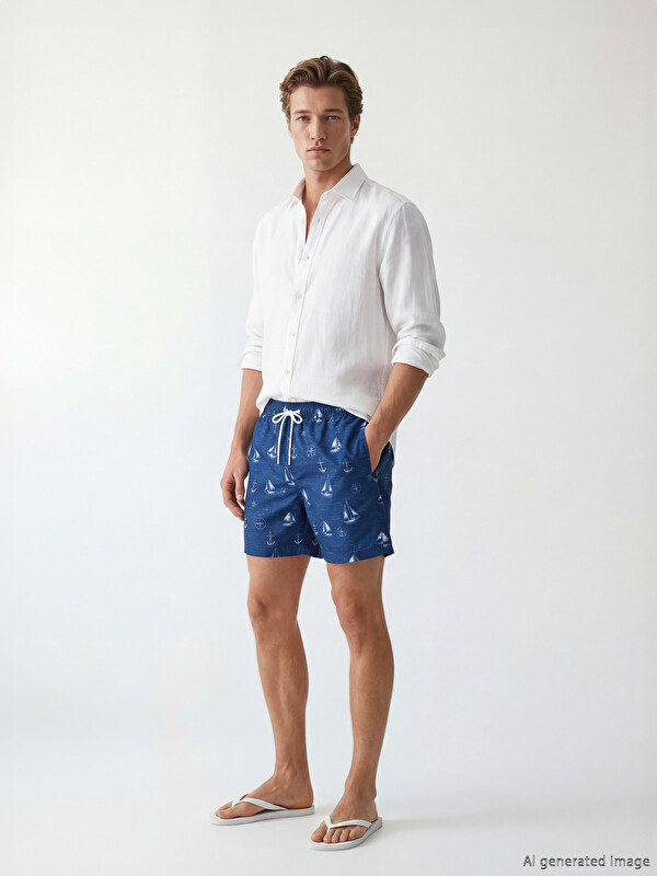 LCW SWIMWEAR Șorturi de înot Albastru Bărbat