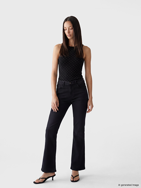 LCW Jeans High Waisted Flare Women's Jeans