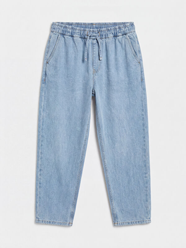 LCW Jeans سروال جينز نسائي بقصة بالون فيت بخصر مطاطي