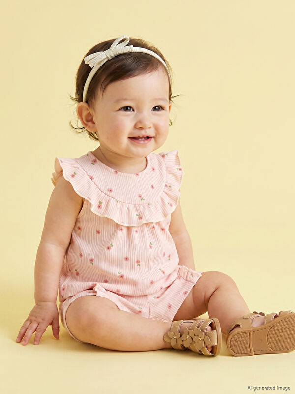 LCW baby Çiçekli Kız Bebek Takım