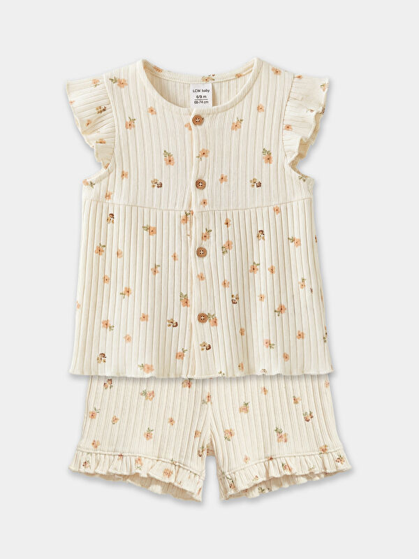 LCW baby Цветочный комплект из блузки и шорт для малышек девочек