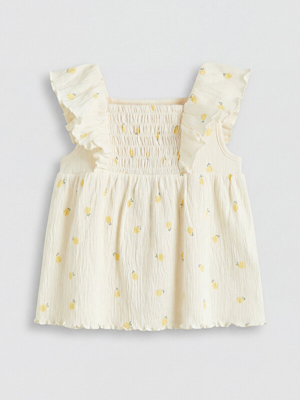 LCW baby Çiçekli Kız Bebek Bluz