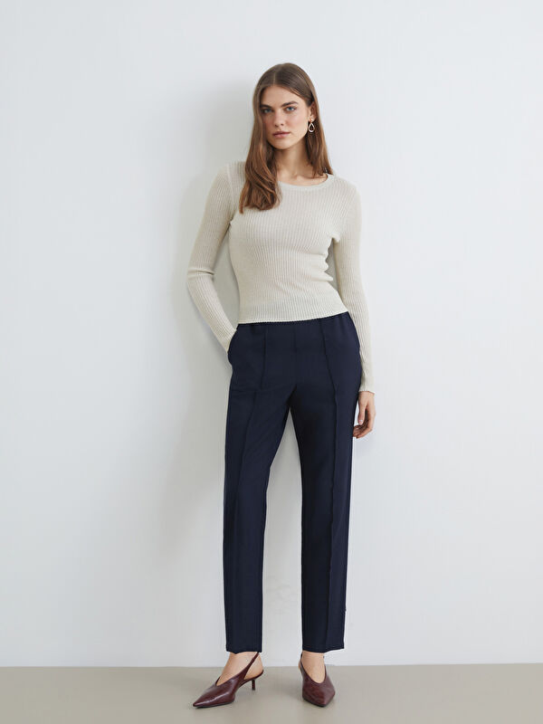 LCWAIKIKI Classic Pantalon MARINE Femme