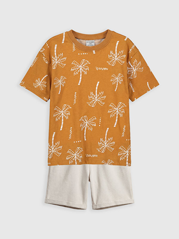 LCW Kids Patterned Boys' T-Shirt and Shorts