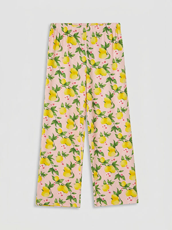LCW DREAM Beli Lastikli Limon Desenli Kadın Pijama Altı