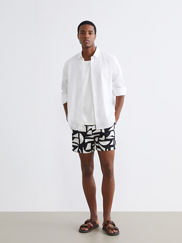 LCW SWIMWEAR Elastic Waist Men's Swimming Shorts