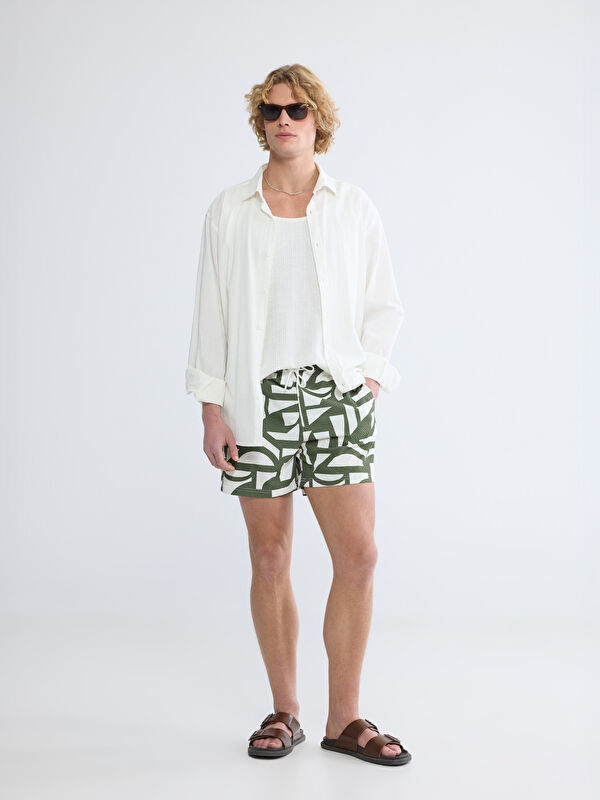 LCW SWIMWEAR Elastic Waist Men's Swimming Shorts
