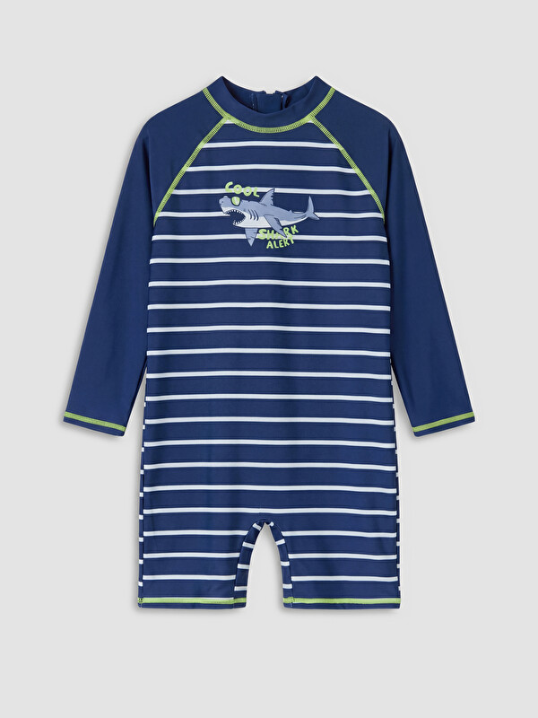 LCW Kids Çizgili Erkek Çocuk Tulum Mayo