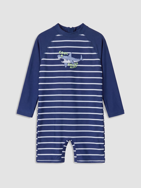 LCW Kids Striped Boys' Romper Swimsuit