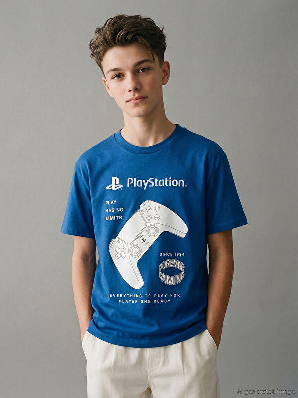 LCW Kids PlayStation Baskılı Erkek Çocuk Tişört