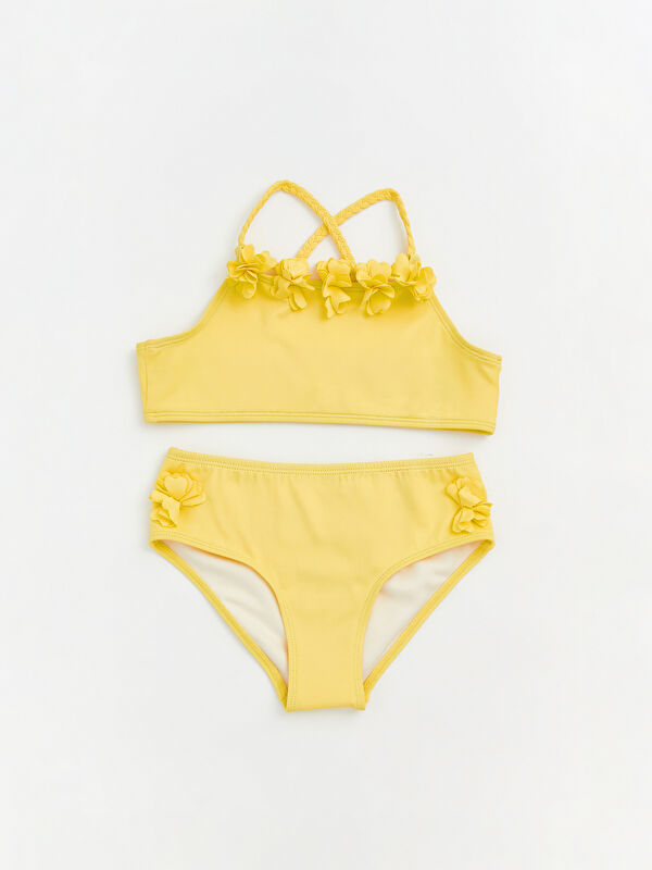 LCW Kids Çiçek Detaylı Kız Çocuk Bikini
