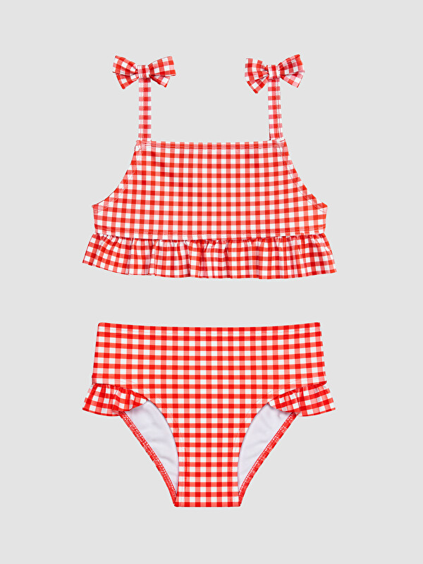 LCW Kids Ekose Kız Çocuk Bikini