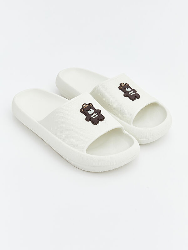 LCW STEPS Women's Teddy Bear Print Slippers