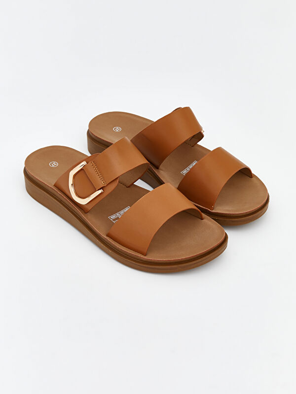 LCW STEPS Leather-look women's slides.