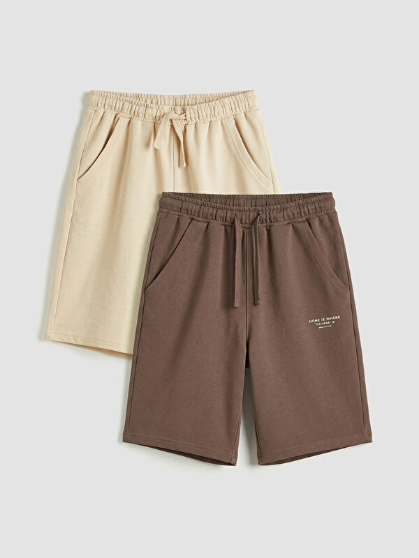 LCW Kids Elastic Waist Boys' Shorts 2 Pack