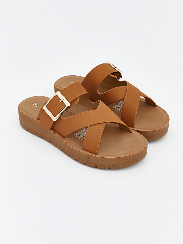 LCW STEPS Faux Leather Women's Sandals
