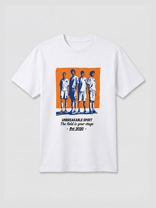 LC WAIKIKI Bedrucktes Jungen-T-Shirt mit Rundhalsausschnitt
