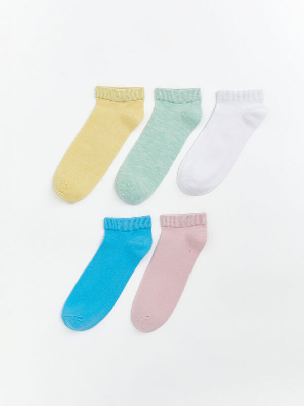 LCW Kids Basic Girls' Trainer Socks 5 Pack