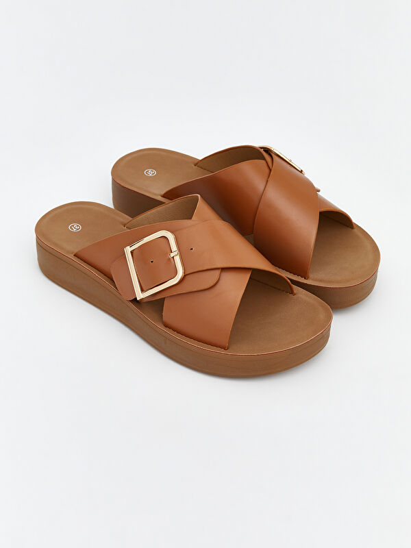 LCW STEPS Leather-look Slides for Women