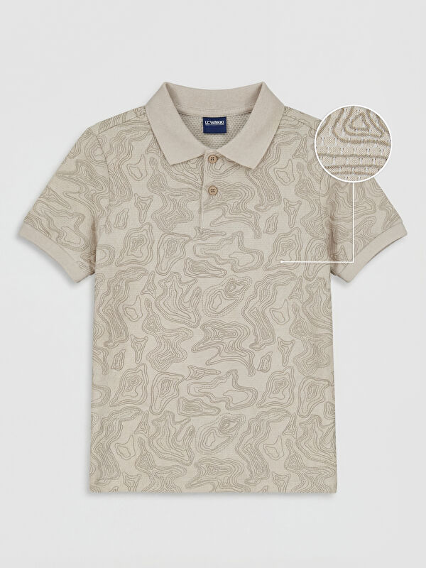 LCW Kids Polo Yaka Desenli Erkek Çocuk Tişört
