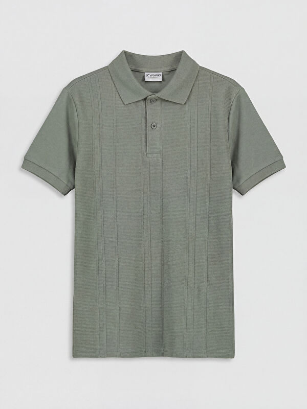 LCW Kids Polo Yaka Armürlü Kısa Kollu Erkek Çocuk Tişört
