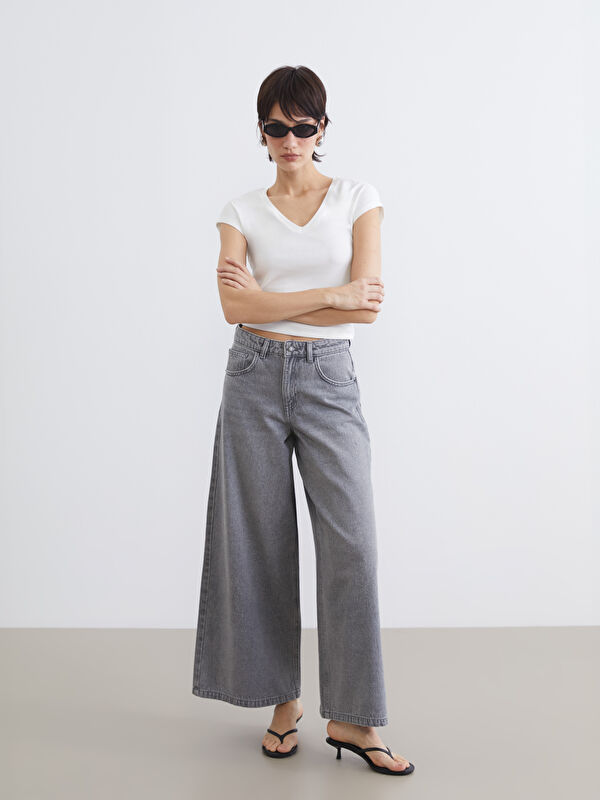 LCW Jeans جينز نسائي بساق واسعة