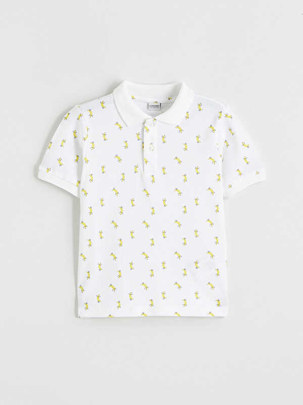 LC WAIKIKI Polo Yaka Baskılı Erkek Çocuk Tişört