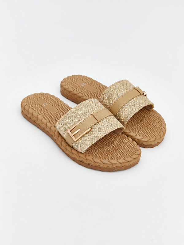 LCW STEPS Women's Slippers with Woven Sole