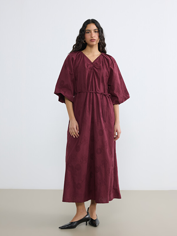 LCW Modest Femër Vishnje Fustan
