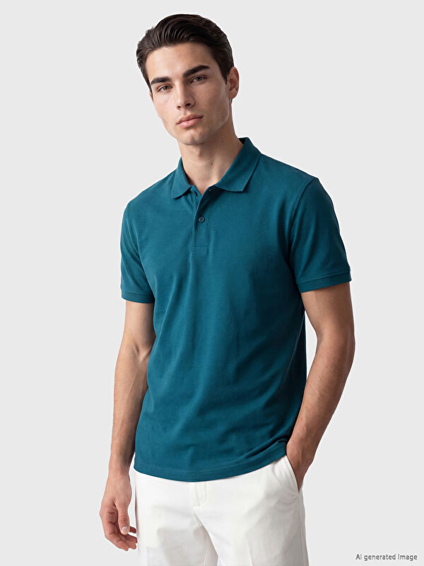 LCWAIKIKI Classic Polokragen Jersey Herren T-Shirt