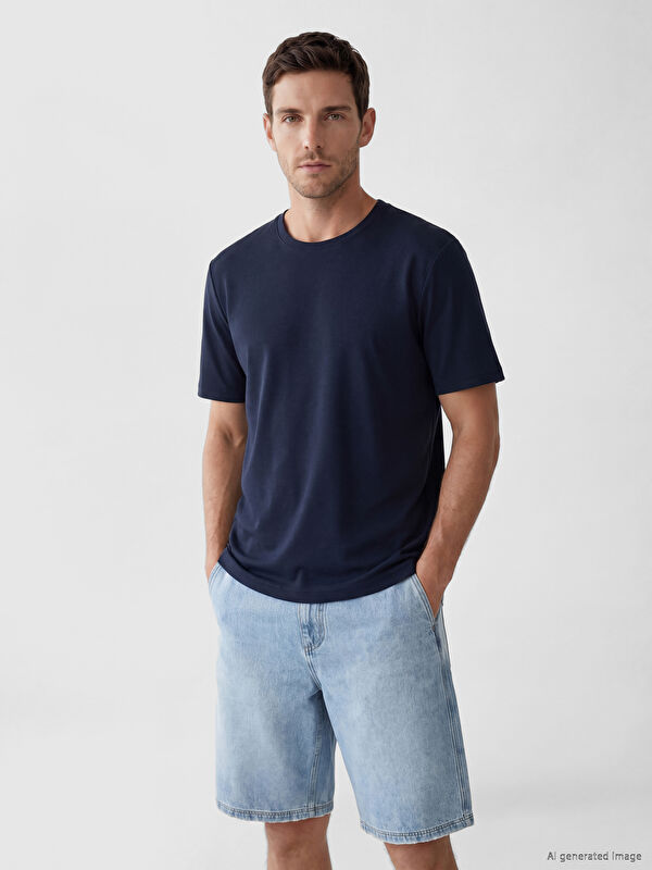 LCWAIKIKI Classic Regular Fit Basic Erkek Dry Touch Tişört