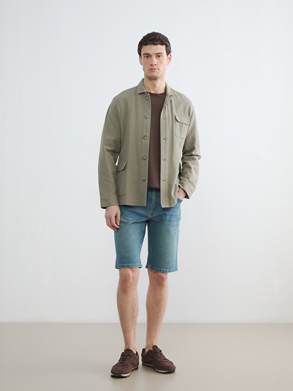 LCW Jeans Man GREEN Denim Shorts
